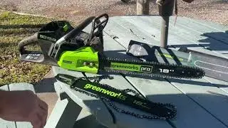Комплект цепной пилы Greenworks 18 дюймов: шина и цепь.