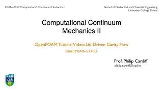[Tutorial 2] My first OpenFOAM tutorial: lid-driven cavity flow using OpenFOAM-v2412