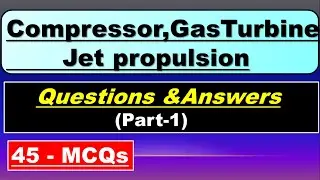 Compressor Gas turbines Jet propulsion mcq question and answer | Mechanical engineering | compressor
