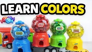 Color Learning for Kids | Candy Machine Toy Colors with Truck 🚚🍬