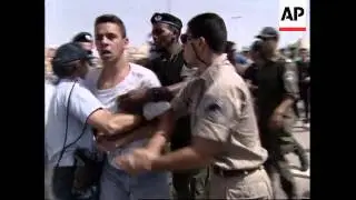 ISRAEL:JERUSALEM:DEMO AGAINST REMOVAL OF ISRAEL SECURITY FORCES