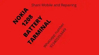 Nokia 1208 Battery Tarminal Connector Problem Solution 100%