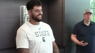 Michigan State o-lineman Caleb Carter on win over BC,  Week 3 match-up against YSU