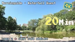 20-Min Run in Morningside Park 🌳💦 | Hidden Waterfall in Harlem! | ASMR Running in NYC 🌸  4K