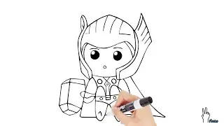 How to Draw - Cartoon Thor!