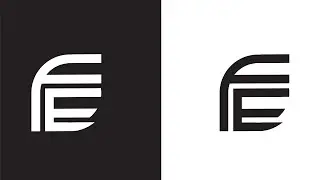 How to Design a simple Monogram Logo | FE Logo Design Day 7