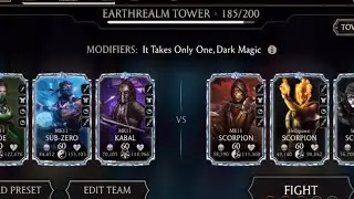 Mortal Kombat Mobile  // EarthRealm Tower Fatal // battle 185 // Mk11 Team