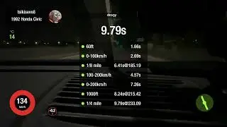 b-series AWD CIVIC 1/4mile 9 sec pass.
