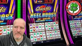 Quick Hits REEL BOOST and Bank Busters BONUS... Getting Lucky With Mr. G!
