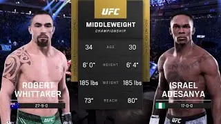 Robert Whittaker vs Israel Adesanya Full Fight | EA UFC 5