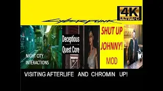CYBERPUNK 2077|  Visiting Afterlife during  The Heist  | 4K  HDR