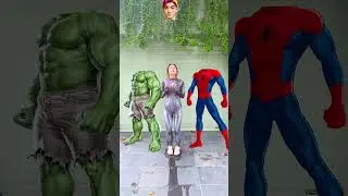 Spidergirl is the perfect match for Spiderman and Hulk #shorts #youtubeshorts #spiderman