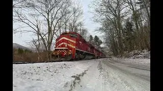 Vermont Rail RDHJ Train Chase 12 26 25 with @CVRV-2025