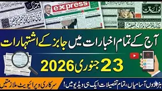 Latest Jobs in Pakistan Newspapers | 23 January 2026 (Friday) Job Ads Explained