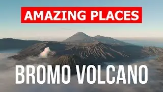 Volcano Bromo in 4k. Indonesia, Java island places to visit