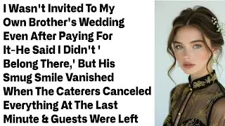 I paid for my brothers wedding but wasn’t invitedso I canceled everything and exposed their betrayal