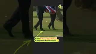 #Putin removed his shoes at the #GandhiMemorial. #briefchaat #putininindia #russiandelegation