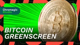 Bitcoin  l  Free green screen rotating animation l Full HD