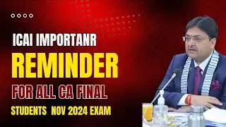 icai important reminder regarding 10-15 grace marks to all ca final students for nov 2024 exam