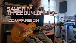 SAME METAL RIFF PLAYED WITH 3 DUNLOP PICKS [COMPARISON]