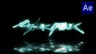 Glowing neon logo animation in after effects || after effects tutorial using (saber plugin)