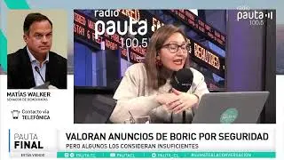 Senador Matias Walker en radio pauta por crisis de seguridad en Chile￼