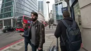 Walking from Liverpool Street Station to Tower Hotel near Tower Bridge in London, UK