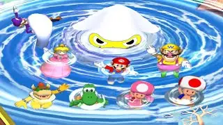 Mario Party 6 Minigames - Battle Bridge - Toad vs Toadette vs Koopa vs Yoshi (Master Cpu)