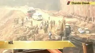 Wall of under-construction parking lot collapses in Delhi