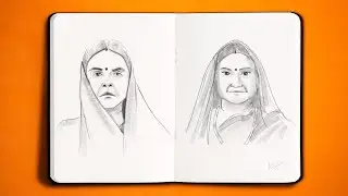 Digital Freehand Drawing: Manju Devi & Kranti Devi (Panchayat Season 3) | Speed Drawing