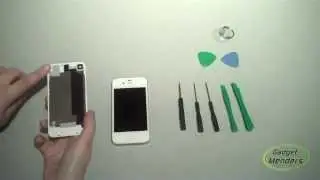 How to Replace Cracked iPhone 4S Back Cover Tutorial | GadgetMenders.com