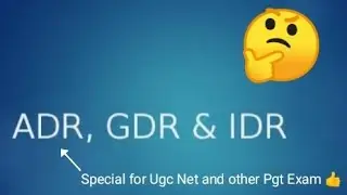 ADR, GDR & IDR🤔