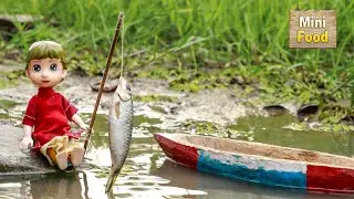 Miniature Pudina Full Fish Fry Masala | Fish Fry | Fish Hunting | Tiny Cooking | Mini Food Cooking