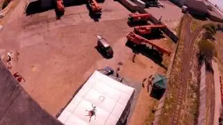60 foot High Fall to Airbag - Stunt Training