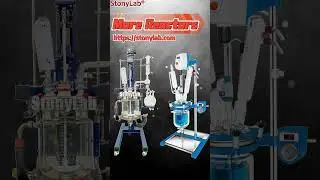 Single or Dual Jacketed Glass Reactor, 100L Explosion-Proof Motor & Controller#stonylab