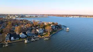 Drone Flight Down the Severn River in Annapolis, MD