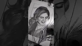 Samantha Akkineni drawing 😍❤️ #art #samanthaakkineni #pushpa  #shorts