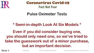 Coronavirus Fact Not Fear: Pulse Oximeter Tests and Reviews