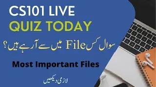 CS101 Quiz 1 Today, CS101 Live Quiz Today, Cs101 Quiz Files For Quiz 1 by Concepts Builder