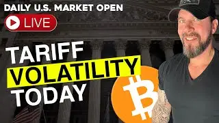LIVE Bitcoin Trading. BIG Tariff Volatility Coming RIGHT NOW! Trading the US Market Open!