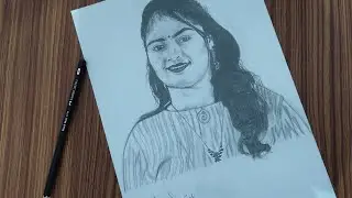 A girl's potrait photo by pencil ll #pencilsketch