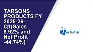 TARSONS PRODUCTS Standalone Quarterly Result | Q1 Result 2025-26 | TARSONS PRODUCTS latest news