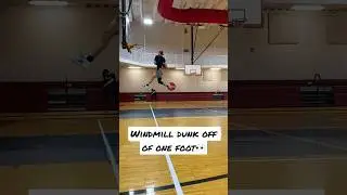 Windmill dunk off of one foot👀