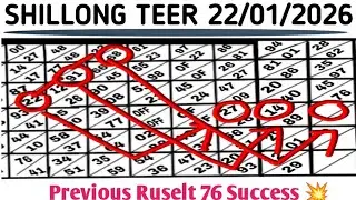 SHILLONG TEER 22/01/2026/Common number best house ending line