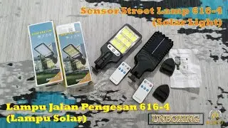 Unboxing Sensor Street Lamp 616-4 Solar Light (Lampu Jalan Pengesan 616-4 Lampu Solar)