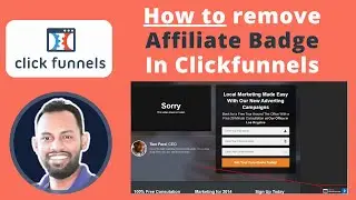 How to remove clickfunnels Affiliate Badge from landing page footer