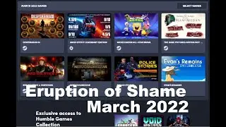 Eruption of Shame - March 2022 Humble/Amazon Prime Games