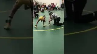 Kid goes beast mode during wrestling match