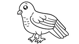 How to draw Bird 🐦 easy step by step for kids and beginners|| easy Bird drawing 