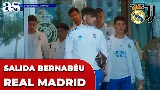 SALIDA del MADRID hacia el BERNAB&Eacute;U para el REAL MADRID - JUVENTUS de CHAMPIONS